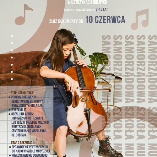 Nabór do Samorządowej Szkoły Muzycznej I stopnia w Ustrzykach Dolnych