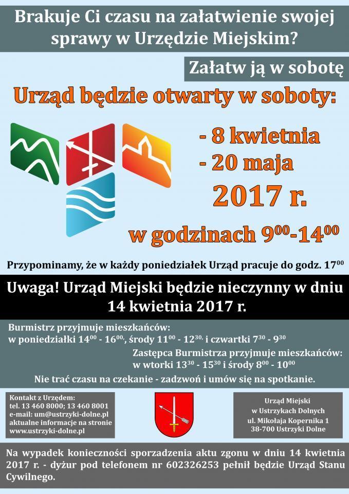 Otwarte soboty w Urzędzie Miejskim