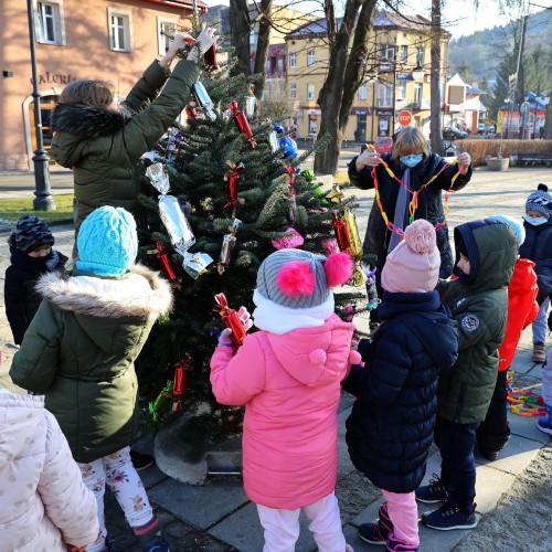 Ubieranie choinek w Gminie Ustrzyki Dolne